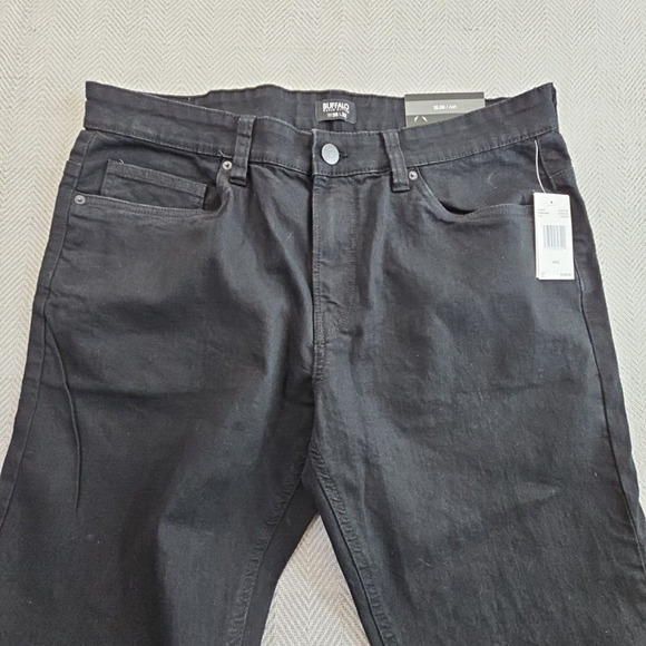Buffalo David Bitton Ash Jeans Men's Size W36 L32 Black Slim Fit NWT Classic - Picture 3 of 15